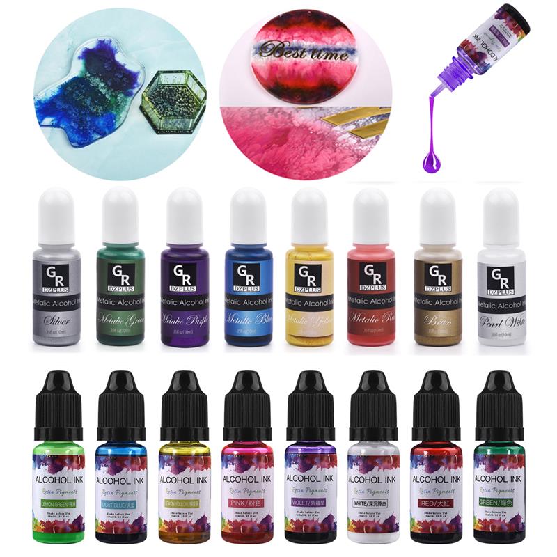 Resin Dye Alcohol - 10ml/15ml Art Ink Alcohol Resin Pigments