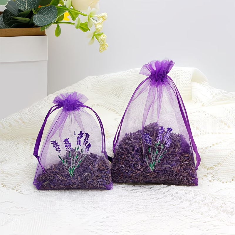 20Pcs Lavender Pattern Drawstr - Dried Flower Bulk recension och pris
