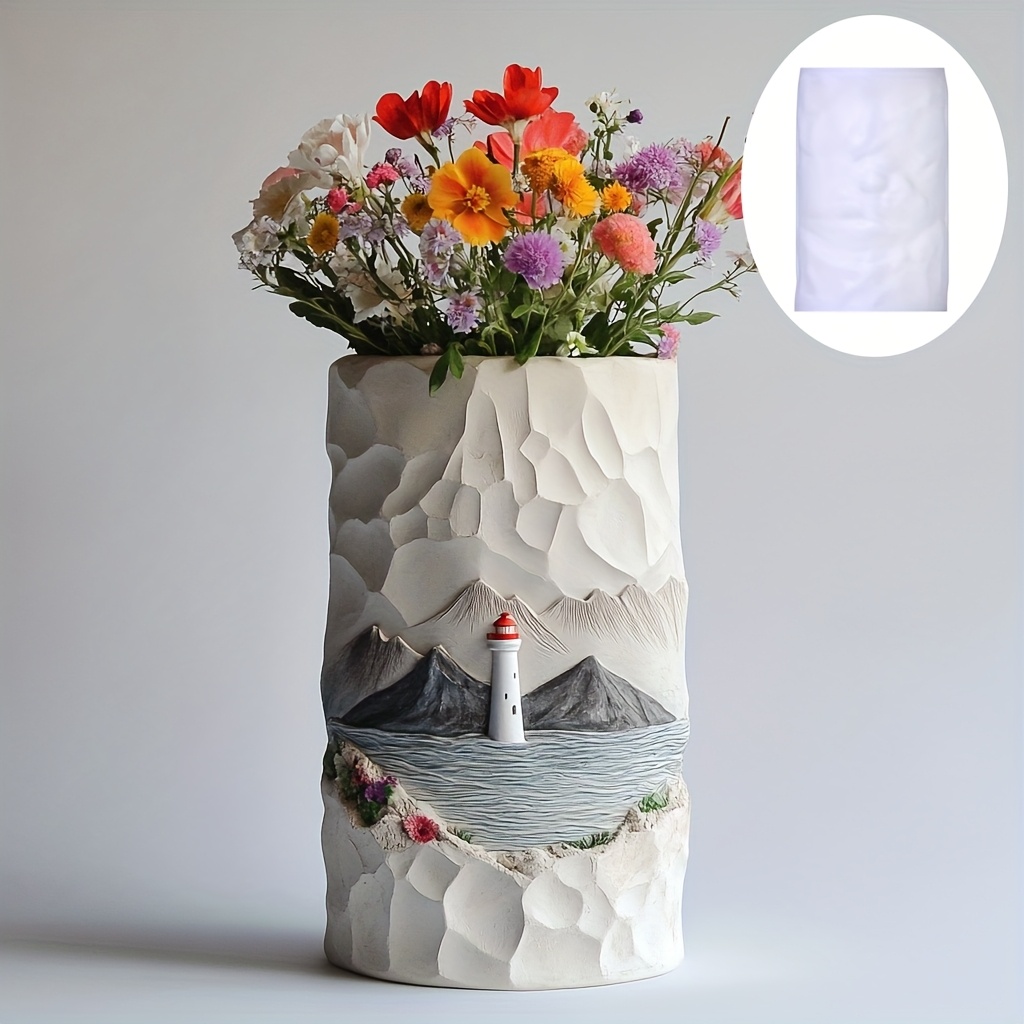 Sea Lighthouse Relief Flower P - Resin Ocean Wave Mold recension och pris