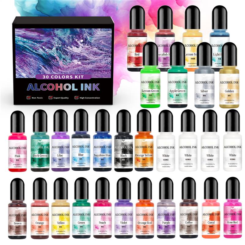 1 Set Art Ink Alcohol Epoxy Re - Resin Dye Alcohol recension och pris