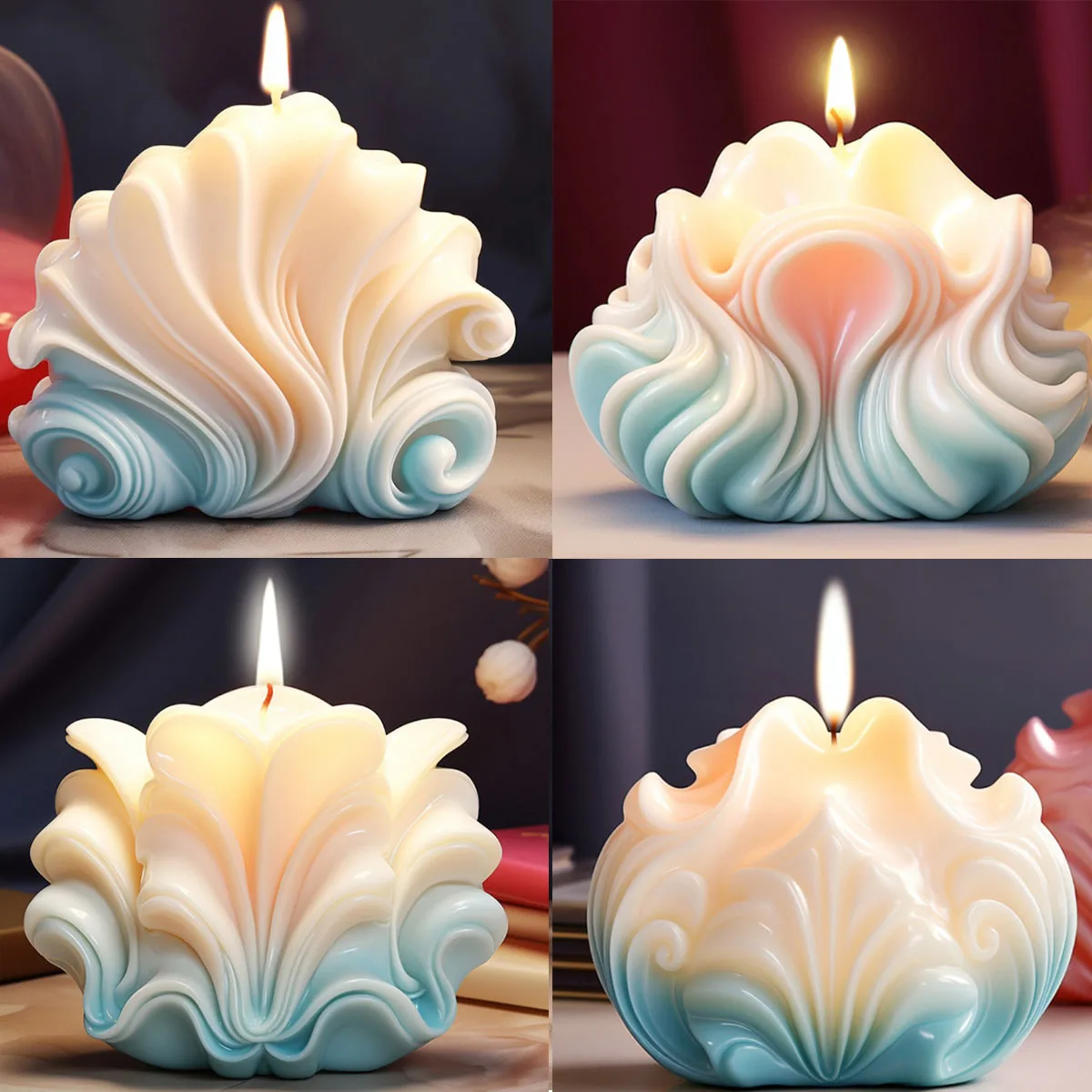 Large Ocean Shell Candle Silic - Resin Ocean Wave Mold recension och pris