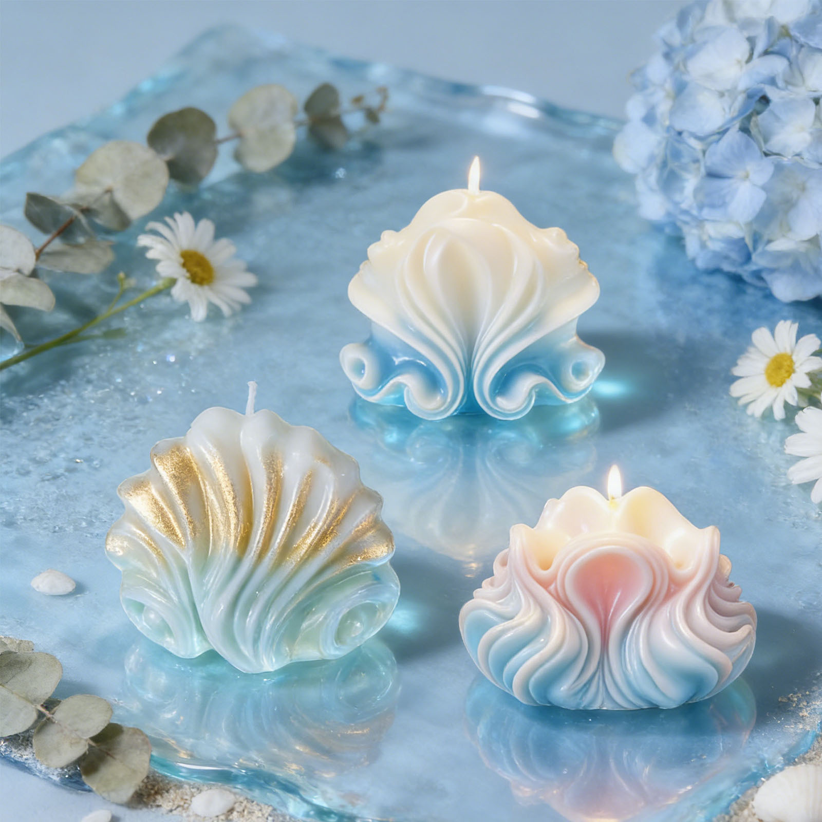 Large Ocean Shell Candle Silic - Resin Ocean Wave Mold recension och pris
