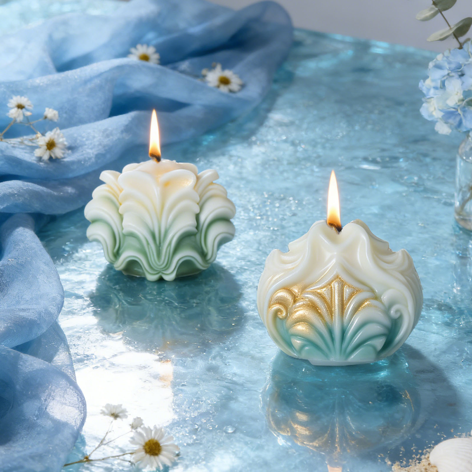 Large Ocean Shell Candle Silic - Resin Ocean Wave Mold recension och pris